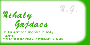 mihaly gajdacs business card