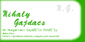 mihaly gajdacs business card